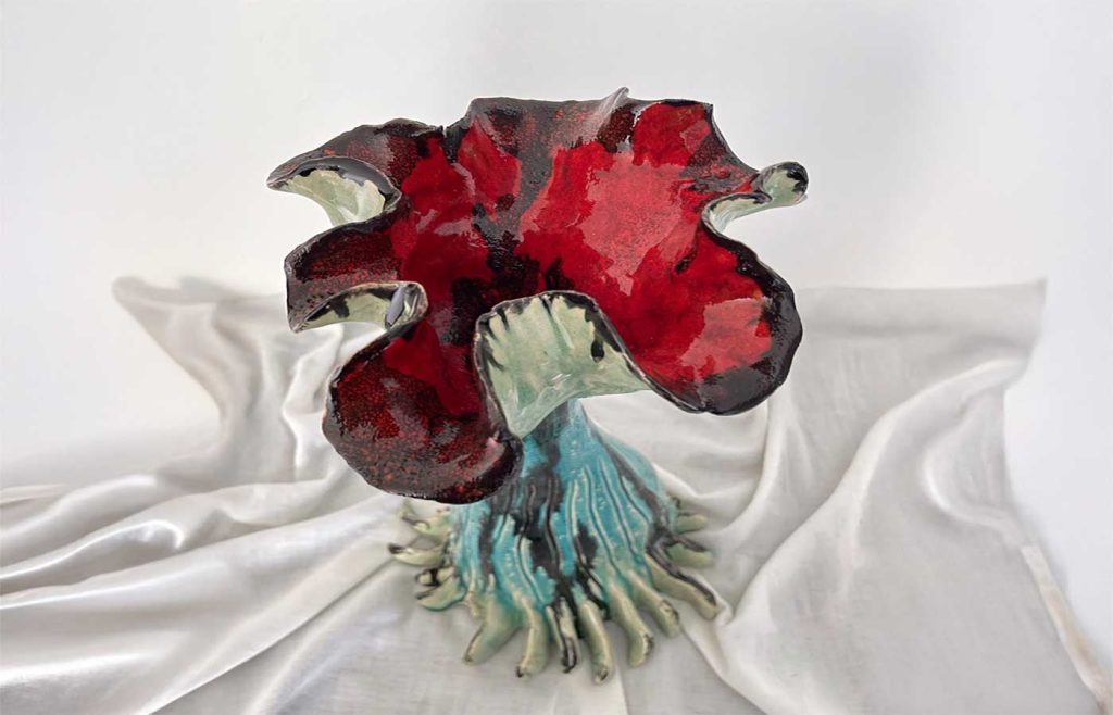 Réalisation de Nathalie Vernerie. Artiste céramiste d'Indre-et-Loire.